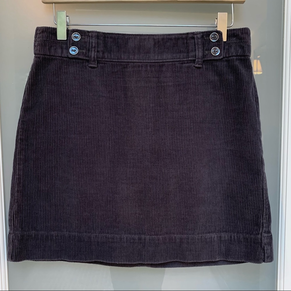 Loft Corduroy A-line Skirt (Slate Grey) Size 2